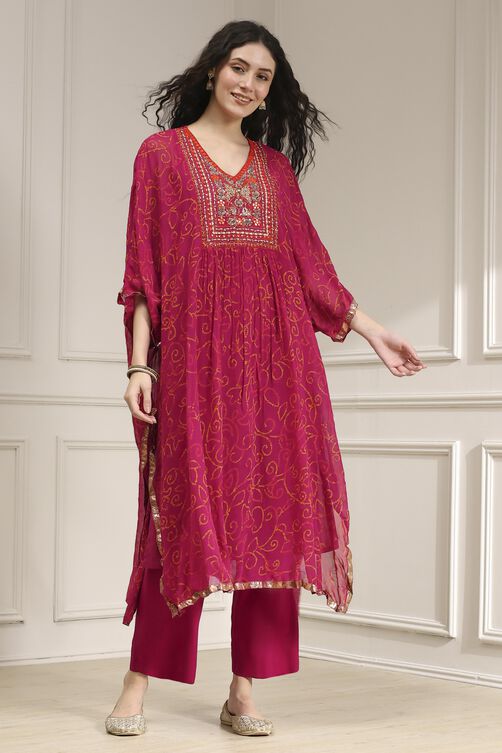 Ruby Bloom Embroidered Kurta Set
